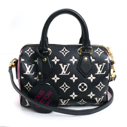 Louis Vuitton Speedy Bandoliere 20 Boston Bag Monogram Empreinte Black White
