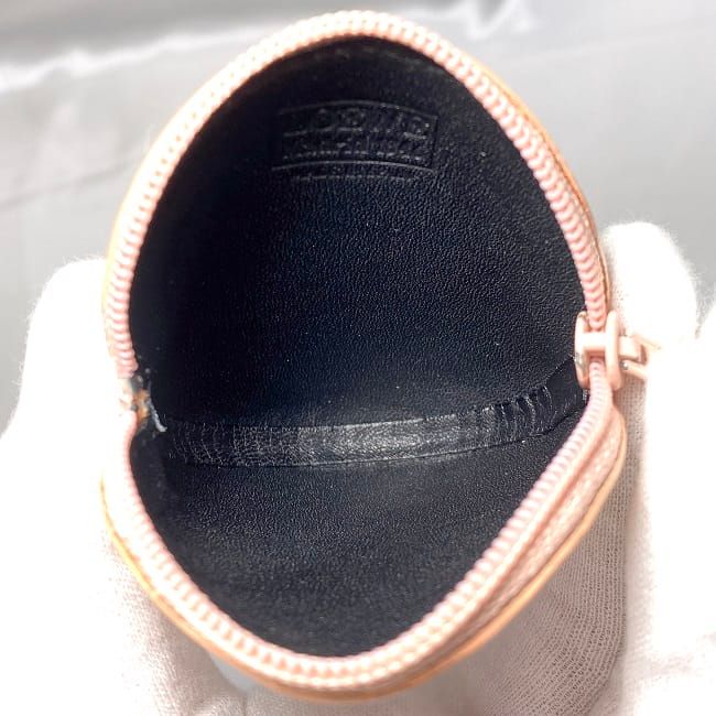 Loewe Coin Case Pink Anagram Excellent Condition Coin Purse Leather Preowned L26