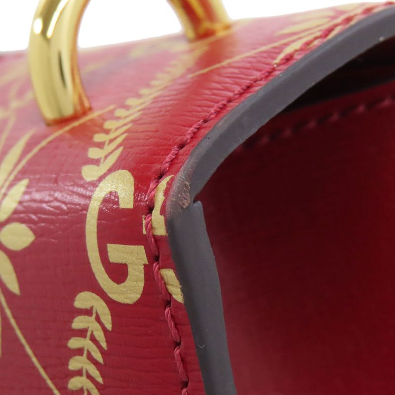 Gucci 524405 Sylvie GG Shoulder Bag Leather Women