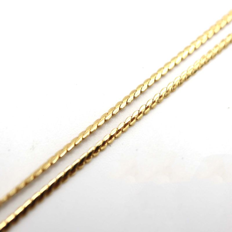 Christian DIOR Necklace CD Logo Gold Color Approx 4.3g Accessories M1995