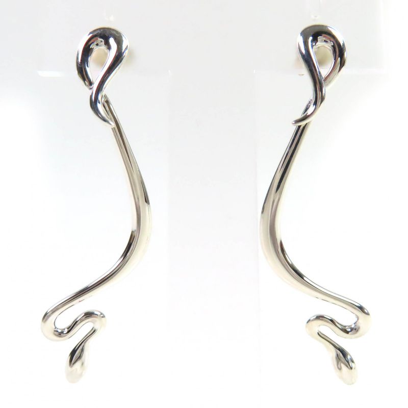Tiffany & Co Elsa Peretti Swing Snake Earrings 925 Binaural Accessory Silver