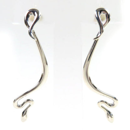 Tiffany & Co Elsa Peretti Swing Snake Earrings 925 Binaural Accessory Silver
