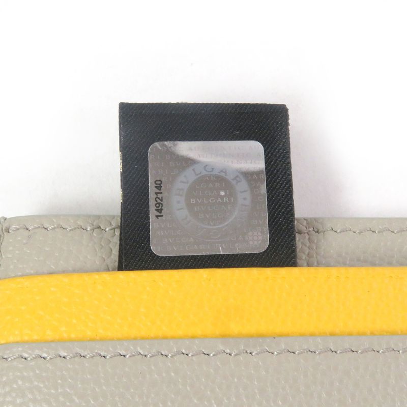 Bvlgari 294147 Bvlgari MAN Logo Hardware Leather Card Case Business Card Holder