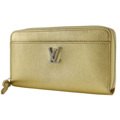 Louis Vuitton Zippy Lock Me Color M69058 Grain Calf Leather Gold Ub5109 Ladies