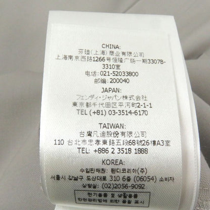 Fendi 2022 Fw1145 Fly Front FF Logo Embroidery Long Sleeve Safari Shirt Beige