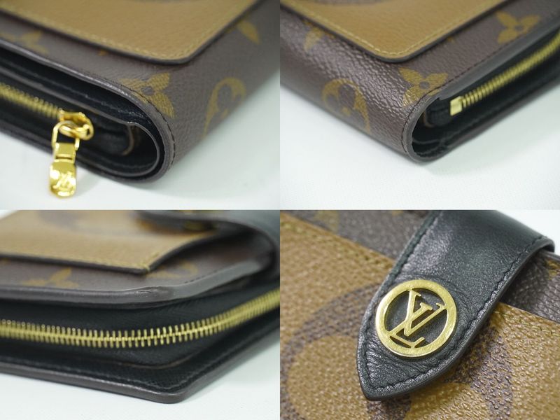 Authentic Louis Vuitton LV Portefeuille Juliette Monogram Giant Reverse Fold
