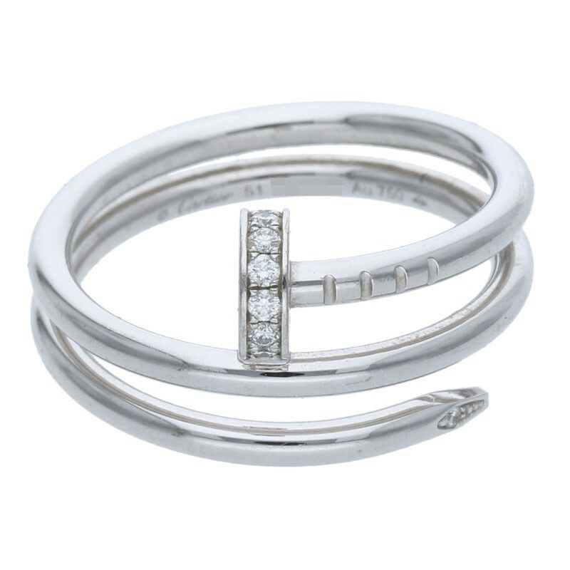 Cartier Juste UN CLOU RING Juste Un Clou 18kwg Half Diamond Ring Men's Size 12