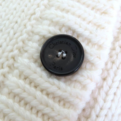 Christian DIOR 22AW 244g52ln320 Wool Cashmere Pixel Zodiac Leo Logo Button