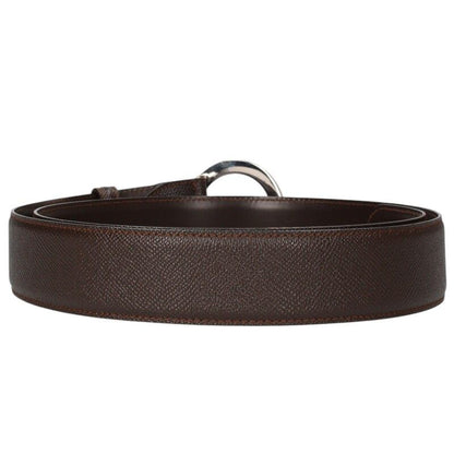 Bulgari Bee Zero One Sa-g11-24881 Round Buckle Leather Belt Men 110