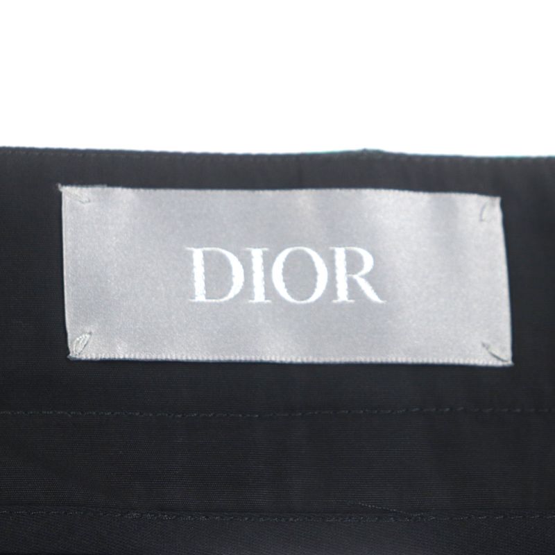  DIOR Homme 293c170a5680 100% Cotton Floral Print Half-pants Black Green 48