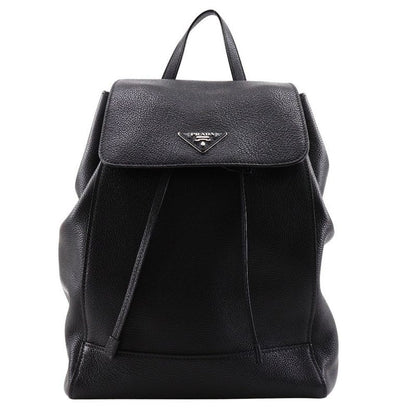 Prada Backpack 1bz007 Calf Black Unisex Backpack/daypack