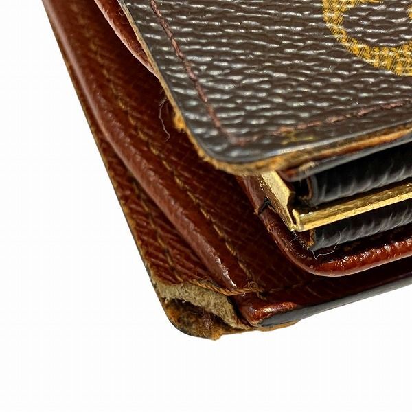 Louis Vuitton Monogram Porte Monevier Viennois M61663 Clasping Bifold Wallet
