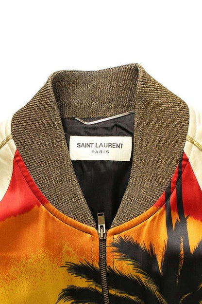 Saint Laurent Paris 16SS 419263 Y548k Palm Tree Ska Jean Souvenir Blouson Men's