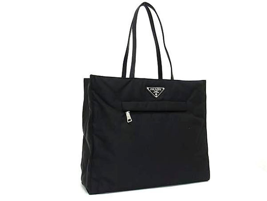 Prada Tessuto Nylon Tote Bag Shoulder Bag Men Ladies Black Ax3857