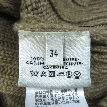 Hermes 100% Cashmere Worn On Runway Oversized Turtleneck Knit Dress Brown 34