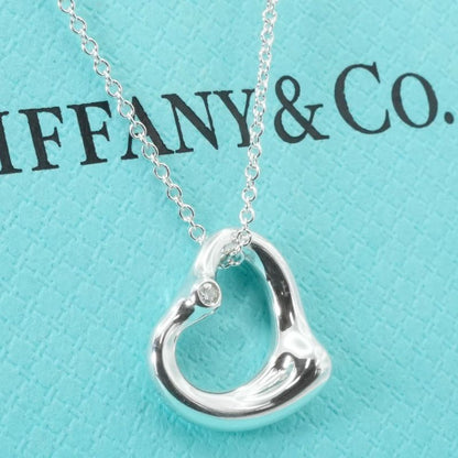 16mm (0.63in) Tiffany & Co 2P Diamond Open Heart Necklace 25-478