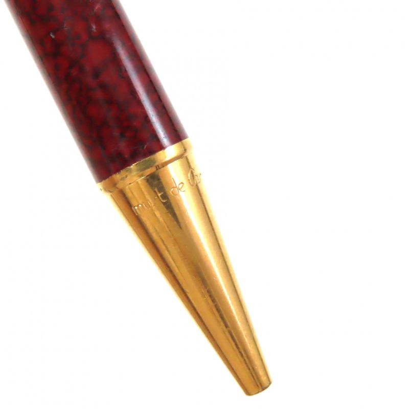  Cartier Trinity Marble Pattern Logo Engraved Twist Ballpoint Pen