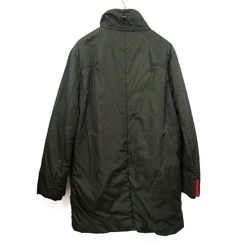 Prada Nylon Jacket Sgv294 Khaki Green Cotton Coat