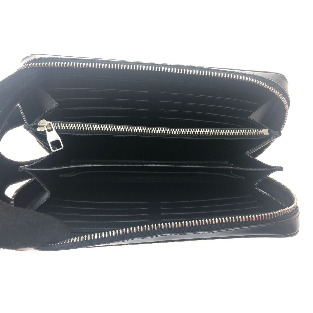 Louis Vuitton Long Wallet Round Zipper Travel Case Damier Graphite LV League