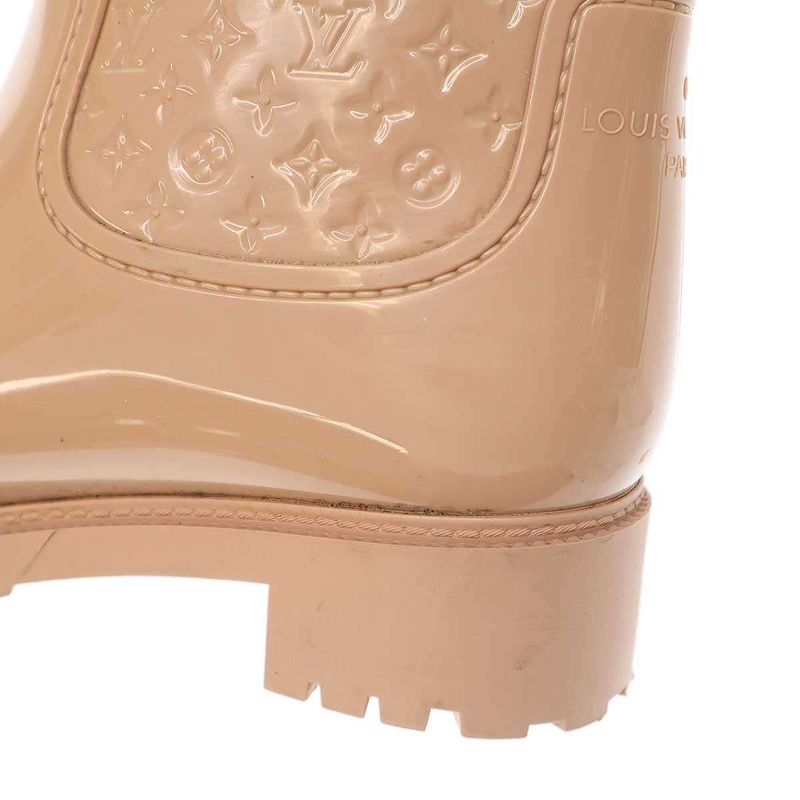 Louis Vuitton Splash Line Monogram Rain Boots Beige 37