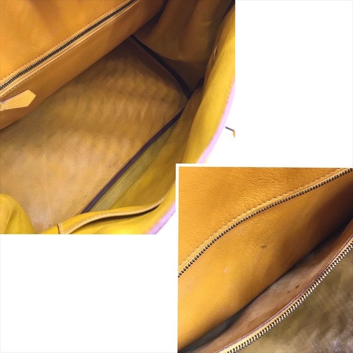 Hermes Birkin 30 Courchevel Hand Bag Yellow