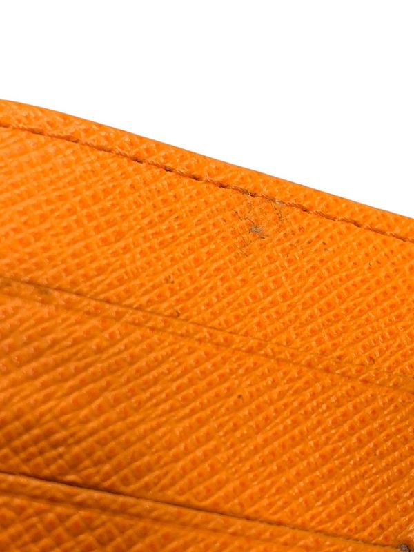 2841 Louis Vuitton Porte Monet Vieux Viennois Epi Orange Clasp M6324h Preowned