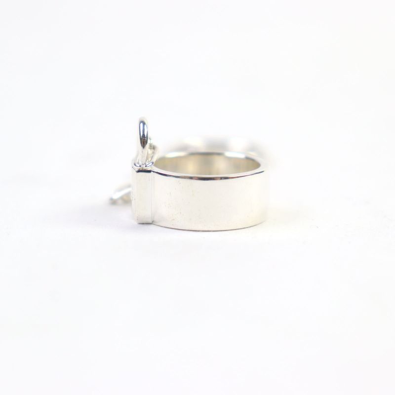 Hermes Alfa Kelly Ag925 Clochette Cadenas Double Ring - Ring Accessory Silver