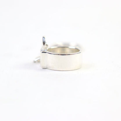 Hermes Alfa Kelly Ag925 Clochette Cadenas Double Ring - Ring Accessory Silver