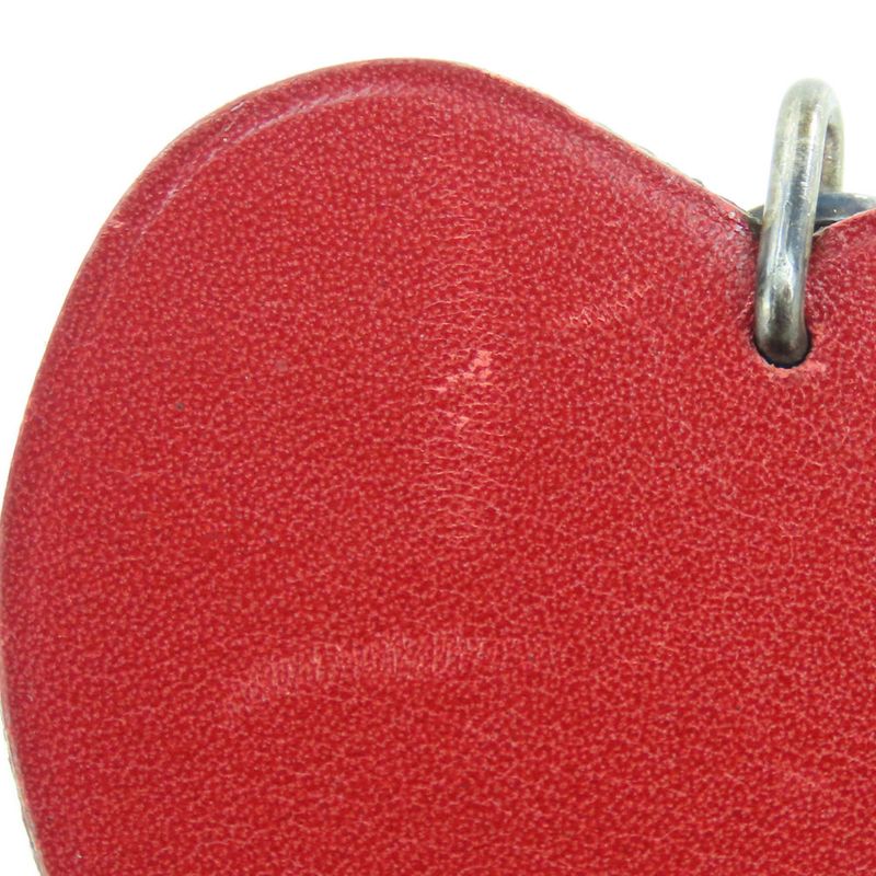 Hermes Bag Charm Apples Fruit Leather Silver 925 Red Silver Hardware Accessories