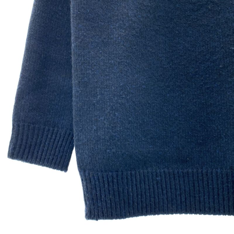 Celine - Cashmere Crew Neck Knit - XS - Navy - Women's