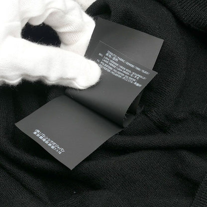 Balenciaga Back Logo Crew Neck Knit 534419 Size S Black