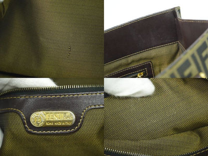 Authentic Fendi Zucca Tote Handbag Canvas Brown Zucca Bag Pre-owned [follow-up