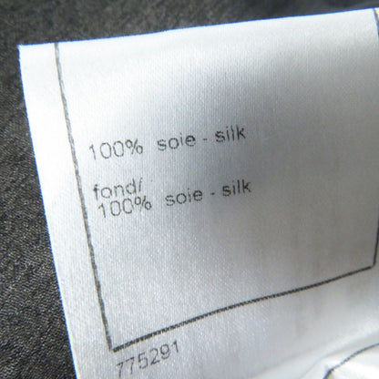 CHANEL Vintage 07P P30570 100% Silk Lace Dress With Coco Mark Black Beige 38