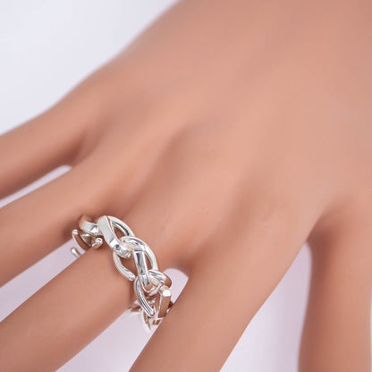 Tiffany & Co Forge Link Ring #50 Ag925 Silver SV Ring Jewelry Accessorie