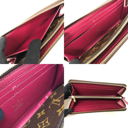 Louis Vuitton Long Wallet Monogram Portefeuille Clemence M60742 Fuchsia