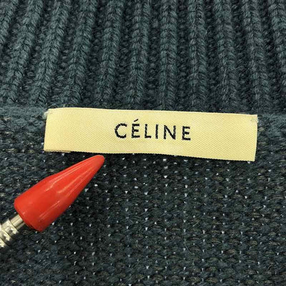 Celine - Phoebe Period Cashmere Blend V-neck Chunky Knit - S - Blue - Women's
