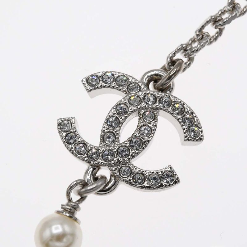 Chanel Necklace Bird Motif Swallow C25ss Approx 18.4g Coco Mark Faux Pearl
