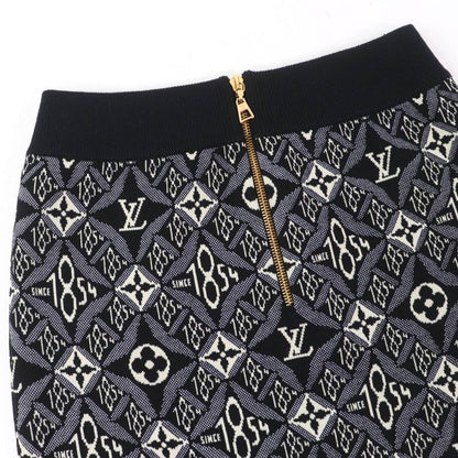 Louis Vuitton 21SS Wool Since1854 Monogram Knit Tight Skirt Black M Made In