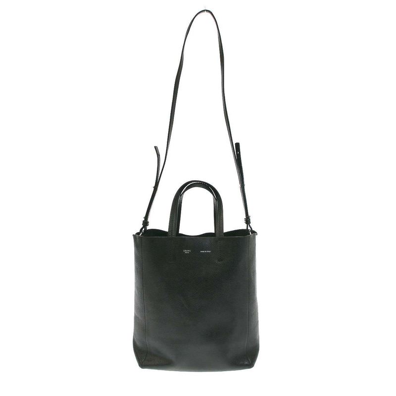 Celine Vertical Cabas Small 2-Way Shoulder Tote Bag Black