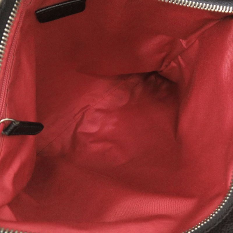 Bulgari Logomania Canvas Leather Black Shoulder Bag Black 0405 Bvlgari Men's