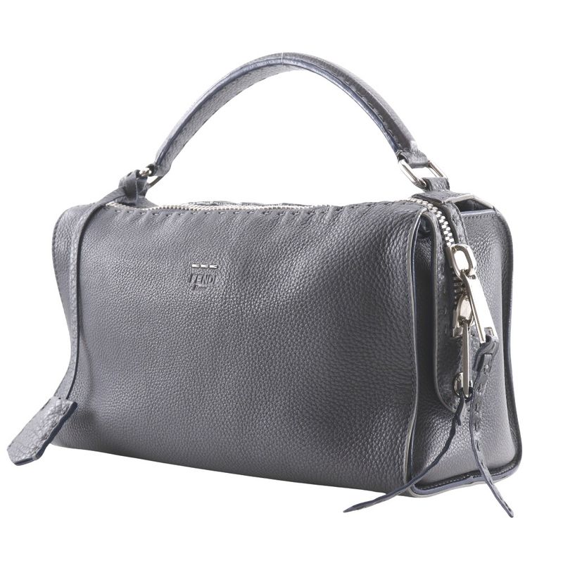 Fendi Selleria Lei 2-way Shoulder 8bl137 Calf Gray Women's Handbag