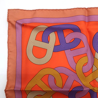 Hermes Gavroche 45 No 24 Circuit Scarf Chaine D'ancre Mauve Bois De