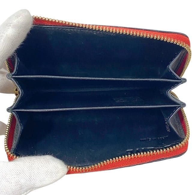 Loewe Coin Case Red Repeat Anagram Coin Purse Excellent Condition Leather