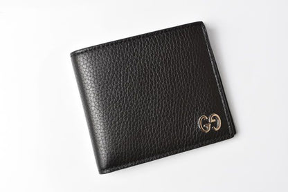 Gucci Wallet Fold Wallet 473916 Dorian Black Calf Leather