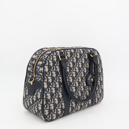 Christian DIOR Vibe Oblique Canvas And Leather 2WAY Handbag