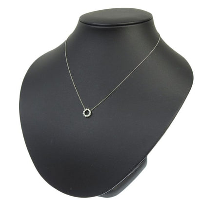 Tiffany & Co Open Circle Mini Diamond Necklace Pt950 Platinum Diamond 40.5cm