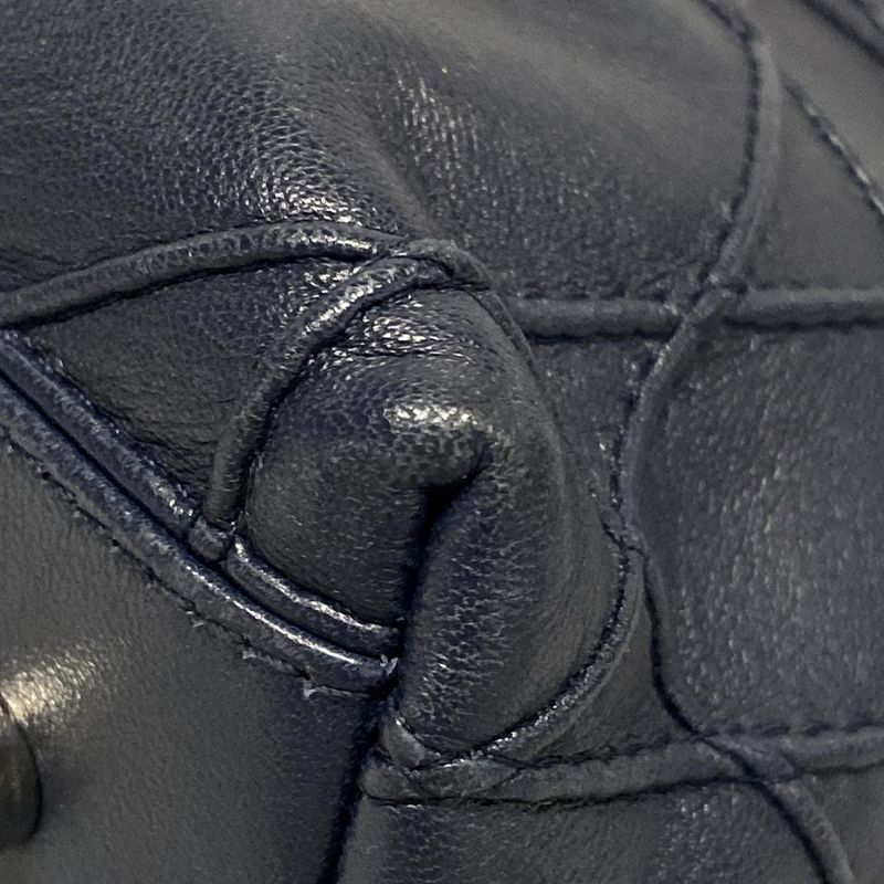 Dior/christian Dior Tote Bag Granville Navy Leather