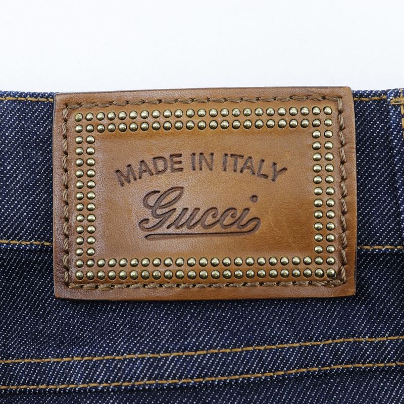 Gucci Bb05310310 Denim Navy Women's Mini Skirt