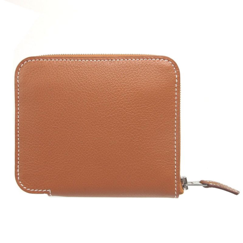 Hermes Azap Silk Quin Compact Stamped B (2023) Evercolor Silk Gold Coin Case
