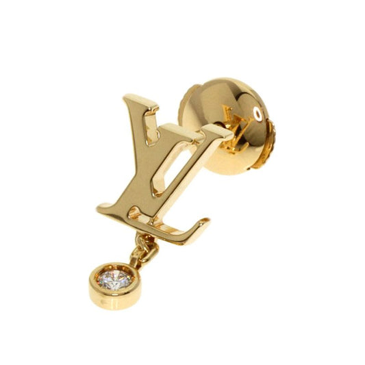 Louis Vuitton Idylle Blossom 1P Diamond One Side Only Earrings 18K Yellow Gold
